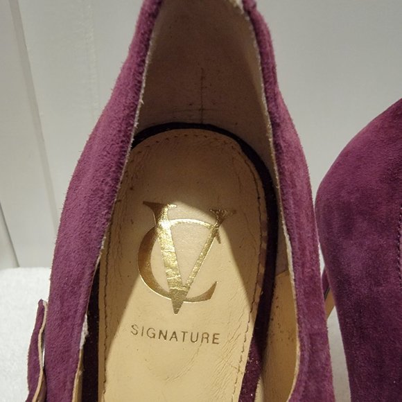 Vince Camuto Gold-Toe Pointed Berry Heels Size 10 - Picture 4 of 10